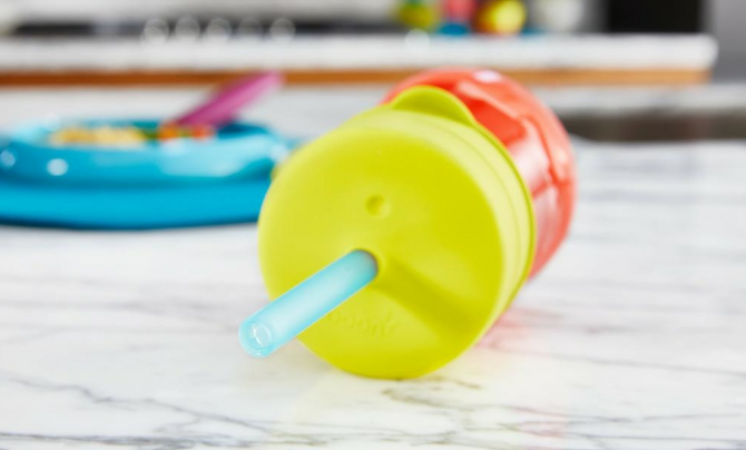 Zestaw 6 silikonowych słomek + czyścik Boon