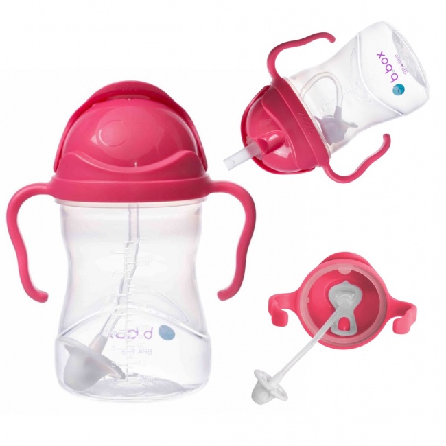 Innowacyjny bidon ze słomką B.box - Malinowy