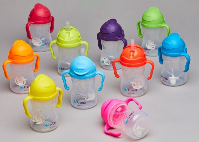 Innowacyjny bidon ze słomką B.box - Malinowy