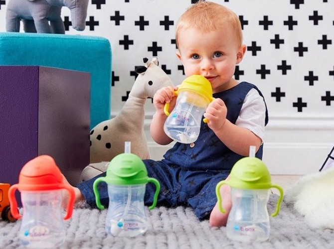 Innowacyjny bidon ze słomką B.box - Malinowy