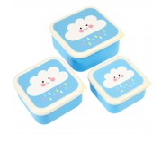 Komplet trzech pudełek na przekąski Rex London - Wesoła chmurka