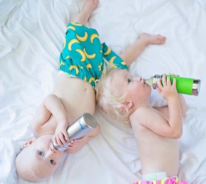 Termobutelka Pura Kiki z ustnikiem niekapkiem 260ml - pomarańczowa osłonka