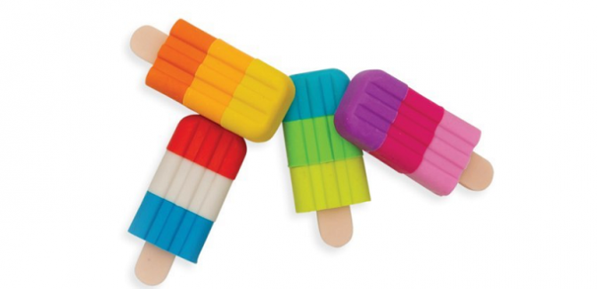 Pachnące Gumki do Ścierania Ooly - Lody na Patyku