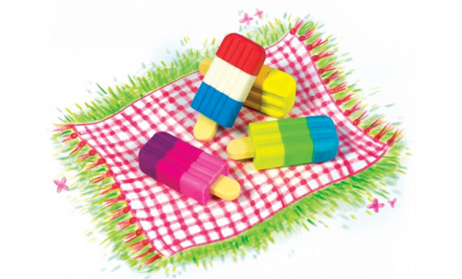 Pachnące Gumki do Ścierania Ooly - Lody na Patyku