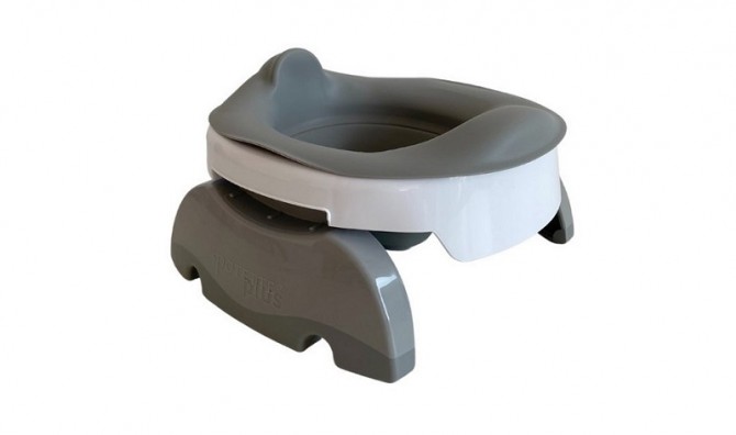 Składany silikonowy wielorazowy wkład na nocnik Potette Plus - szary