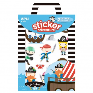 Zestaw naklejek z 2 planszami Apli Kids - Piraci