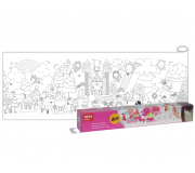 Przyklejana kolorowanka w rolce 4 metry Apli Kids - Słodki świat