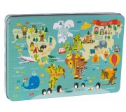 Puzzle XL Apli Kids - Mapa świata 3+