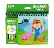 Kolorowanka z kredkami Apli Kids - Farma