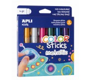Farby w kredce metaliczne Apli Kids - 6 kolorów