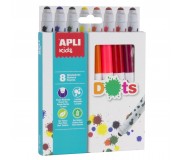 Kropkowe flamastry Apli Kids - 8 kolorów