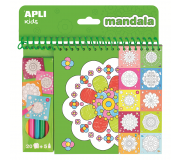 Kolorowanka z kredkami Apli Kids - Mandala