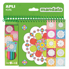 Kolorowanka z kredkami Apli Kids - Mandala