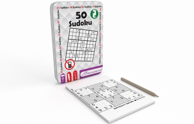Podróżne łamigłówki The Purple Cow - 50 Sudoku