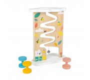 Drewniany tor zjeżdżalnia z dzwoneczkiem Janod - Pure