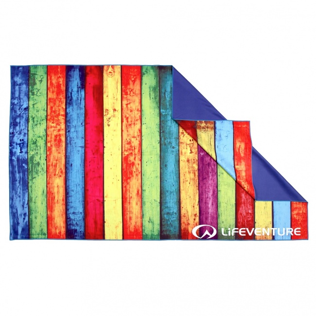 Ręcznik szybkoschnący SoftFibre Lifeventure - Striped Planks 150x90 cm