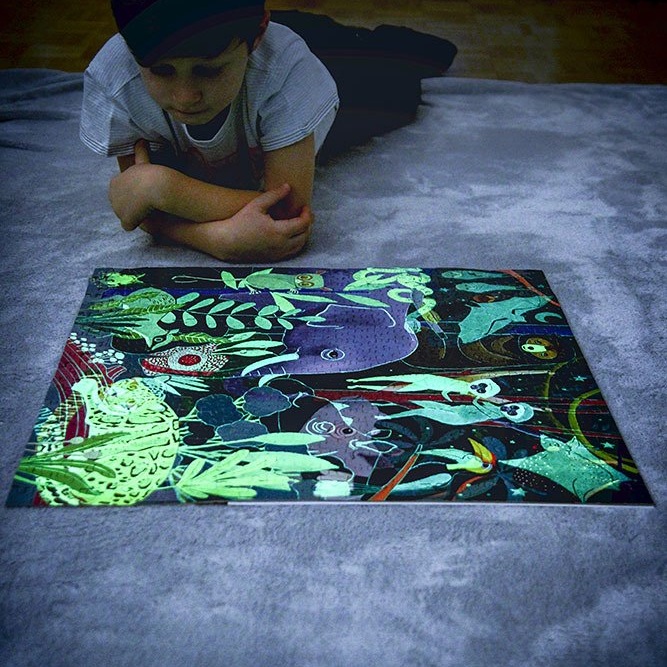 Puzzle rodzinne świecące w ciemności Mudpuppy - Ocean