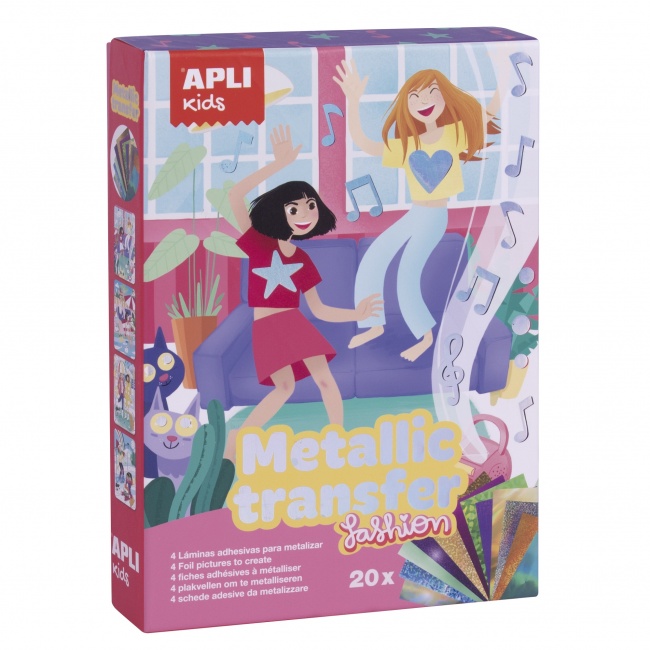 Zestaw artystyczny kalkomanii z folią Apli Kids - Moda