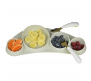 Silikonowy talerz Tiny Tapas Koo-di - Light Grey