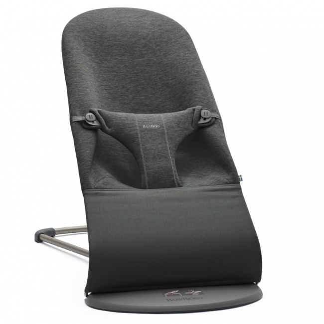 Leżaczek BABYBJORN BLISS 3D Jersey - Szaro-czarny