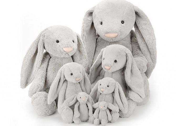 Pluszowy królik Jellycat - szary 31cm