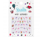 Naklejki na paznokcie dla dzieci Snails - Flamingos