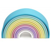 DENA Silikonowa Duża Tęcza Pastel - 12 elementów