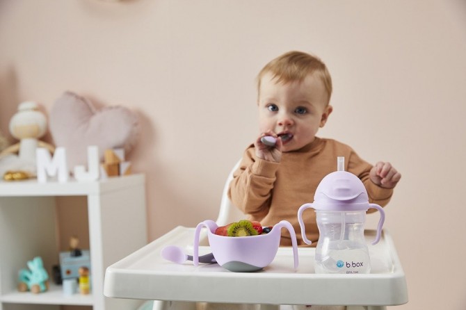 Innowacyjny bidon ze słomką B.box Gelato - Boysenberry