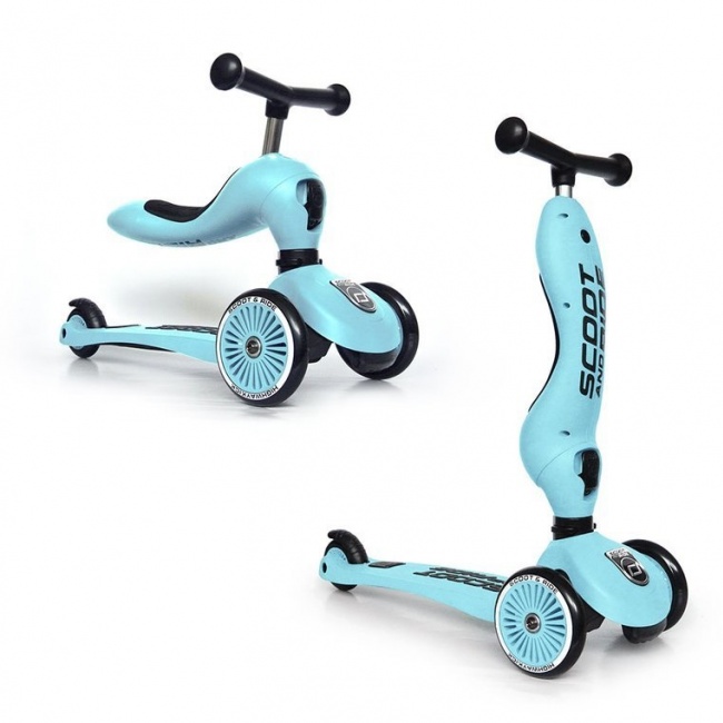 Hulajnoga i rowerek 2w1 Highwaykick SCOOTANDRIDE 1-5 lat - Blueberry