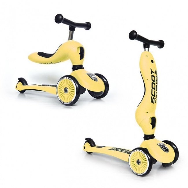 Hulajnoga i rowerek 2w1 Highwaykick SCOOTANDRIDE 1-5 lat - Lemon