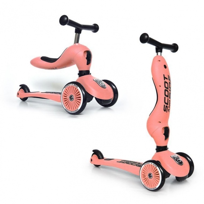 Hulajnoga i rowerek 2w1 Highwaykick SCOOTANDRIDE 1-5 lat - Peach