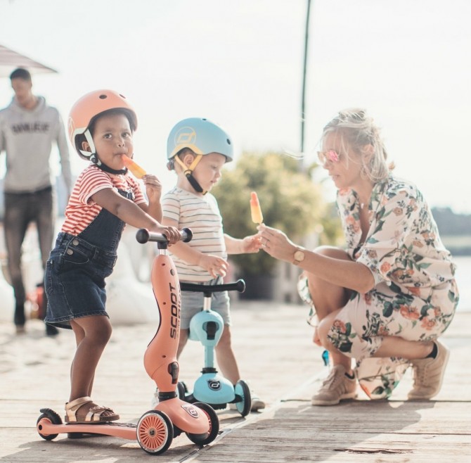 Hulajnoga i rowerek 2w1 Highwaykick SCOOTANDRIDE 1-5 lat - Peach