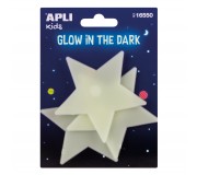 Fluorescencyjne naklejki Apli Kids - Duże Gwiazdki 3 sztuki