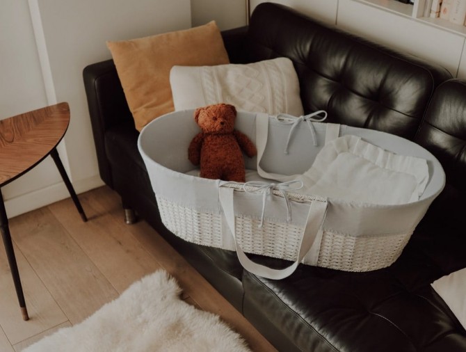 Wyściółka do Kosza Mojżesza AhojBaby - grey
