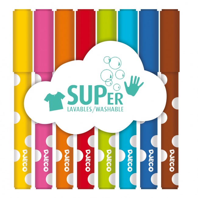 Flamastry dla maluchów 8 kolorów Djeco