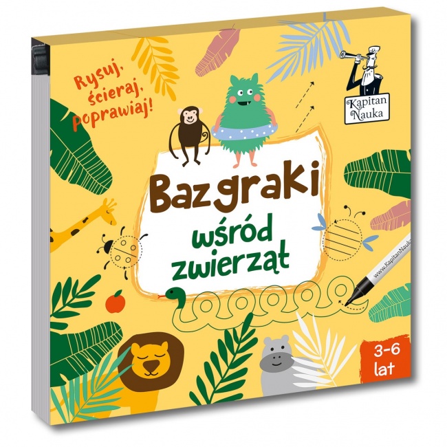 Książka Kapitan Nauka. Bazgraki wśród zwierząt 3+