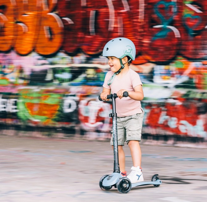 Hulajnoga składana 3+ SCOOTANDRIDE Highwaykick 3 LED - Forest