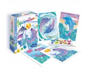 Zestaw do malowania Aquarellum Mini SentoSphere - Delfiny
