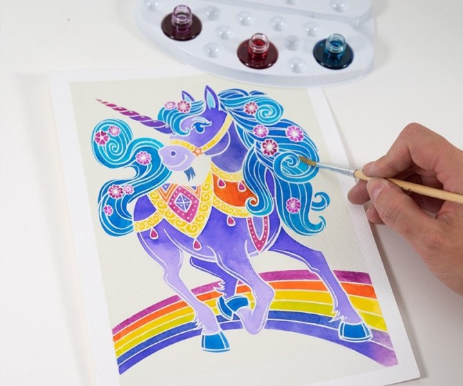 Zestaw do malowania Aquarellum Junior SentoSphere Jednorożce
