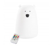 Lampka miś duży Rabbit & Friends - biały z pilotem