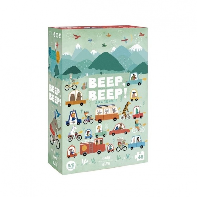 Puzzle dla dzieci 48 el. Londji - BEEP BEEP!