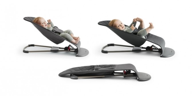 Leżaczek BABYBJORN BLISS MESH - Szary