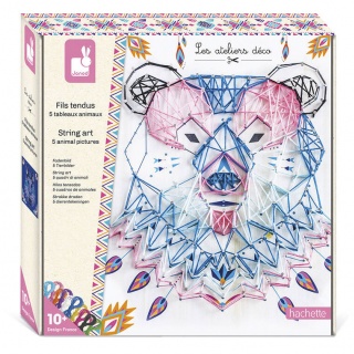 Zestaw kreatywny Przeplatanka 3D String art Janod - Zwierzęta 10+