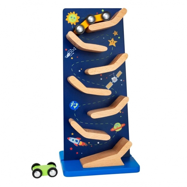 Drewniany tor wyścigowy Small Foot - Kosmos