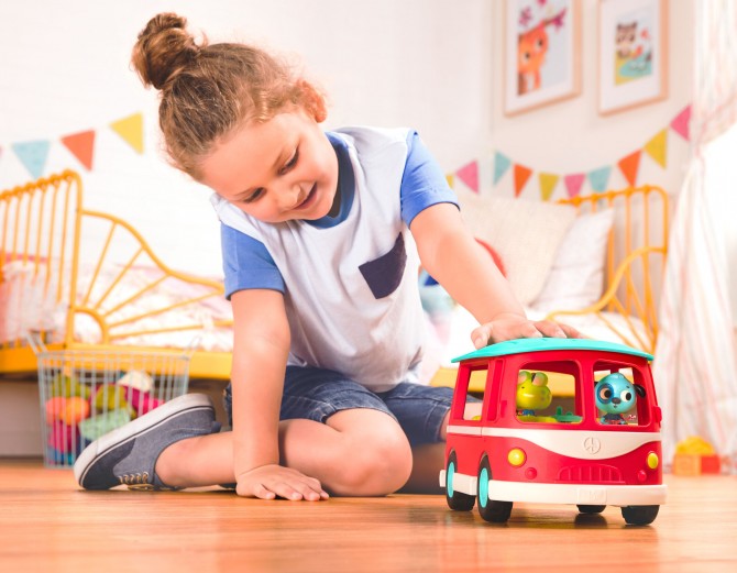 Muzyczny autobus z wesołymi pasażerami B. Toys - Doo B. Doos
