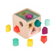 Drewniana kostka - sorter kształtów i kolorów B. Toys