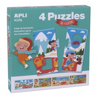 Puzzle 4 układanki Apli Kids - Cztery pory roku 3+