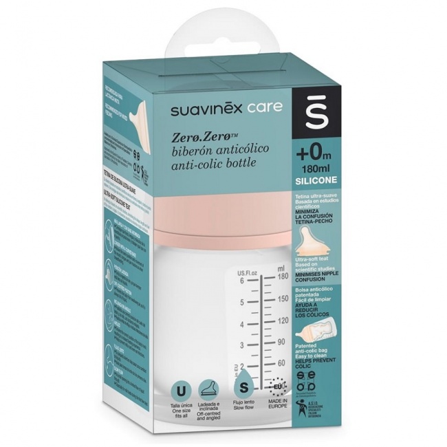 Butelka o wolnym przepływie Zero Zero Suavinex 180 ml