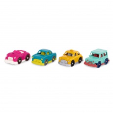 Zestaw 4 małych autek Wonder Wheels Battat - Z kabrioletem