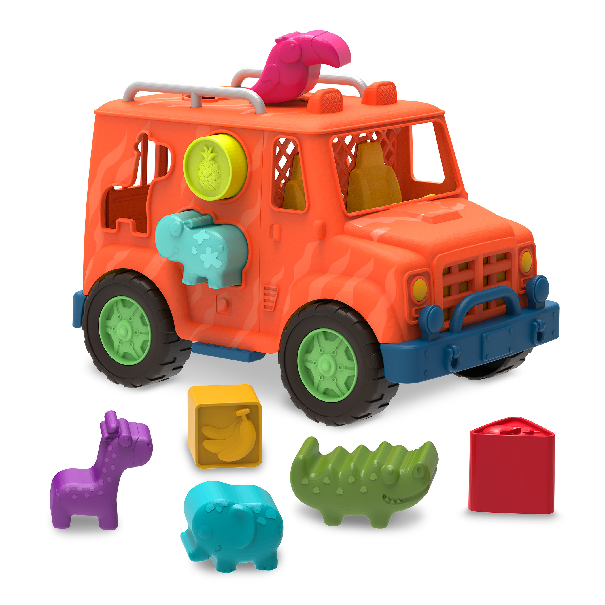 Ciężarówka Safari - z klockami sorterami Wonder Wheels B. Toys
